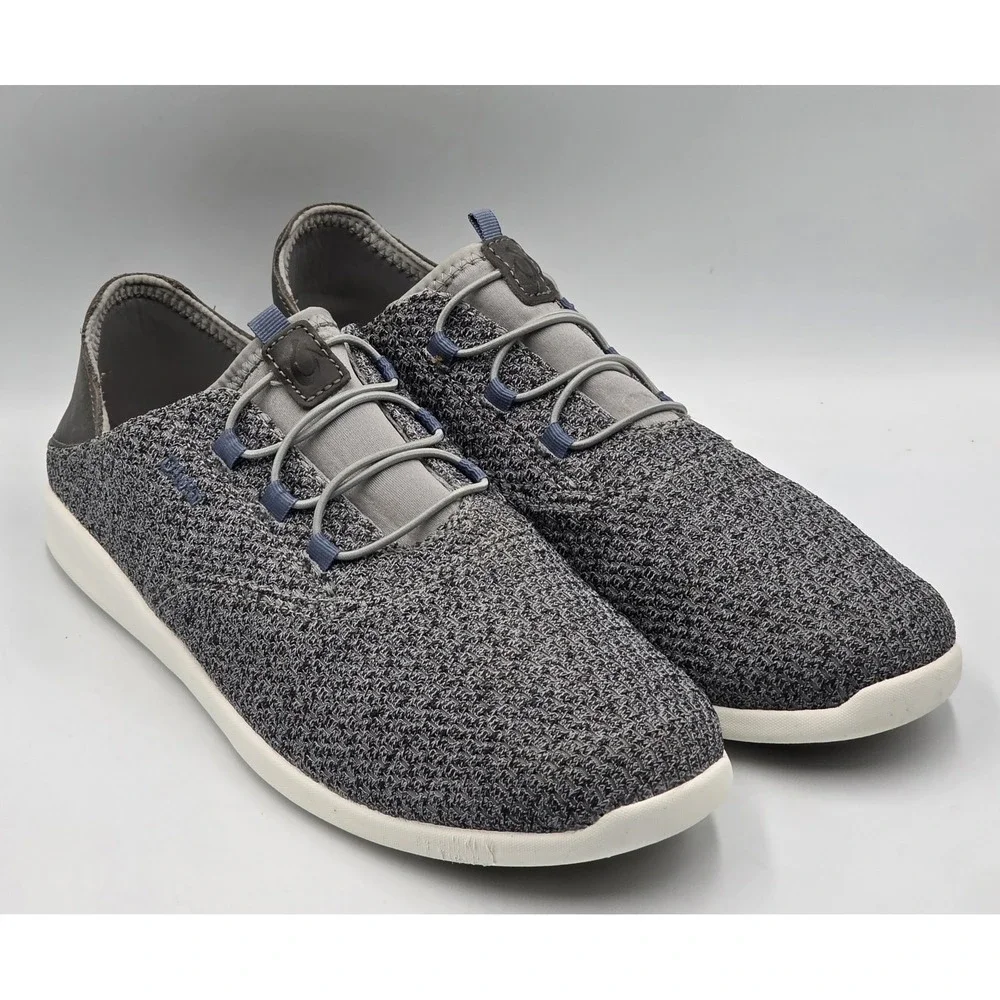 Olukai Alapa Li Keu Mens Gray Blue Mesh Slip On Casual Sneakers Shoes Size 10 M